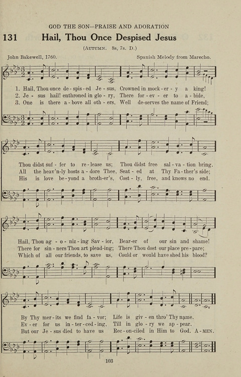 Service Hymnal: with responsive readings, appropriate for all Protestant religious activities page 95