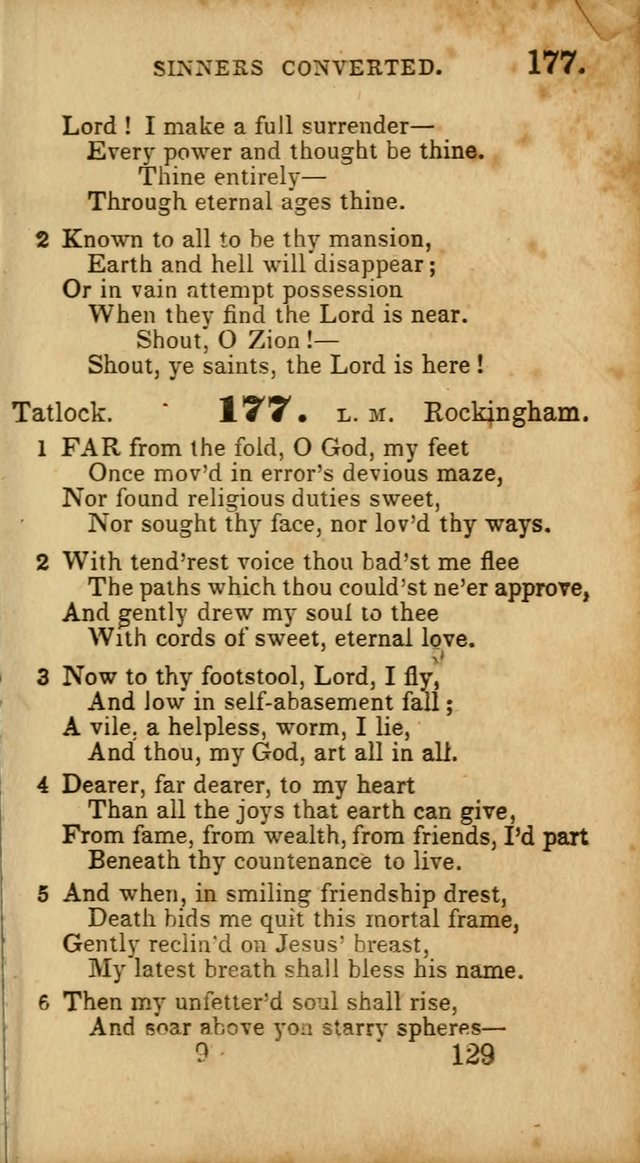 Select Hymns: adapted to the devotional exercises of the Baptist denomination (2nd ed.) page 129