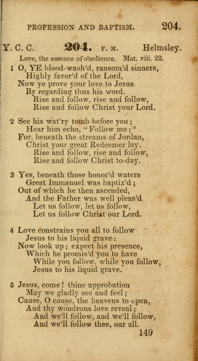 Select Hymns: adapted to the devotional exercises of the Baptist denomination (2nd ed.) page 149