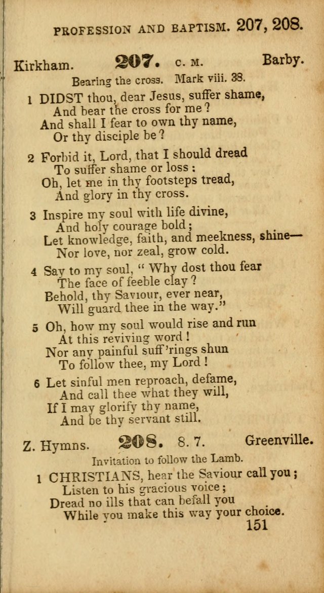 Select Hymns: adapted to the devotional exercises of the Baptist denomination (2nd ed.) page 151