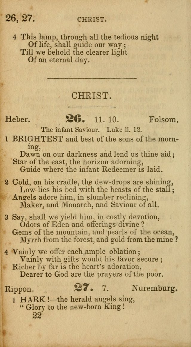 Select Hymns: adapted to the devotional exercises of the Baptist denomination (2nd ed.) page 22