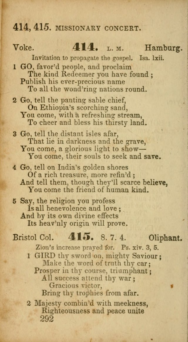 Select Hymns: adapted to the devotional exercises of the Baptist denomination (2nd ed.) page 292