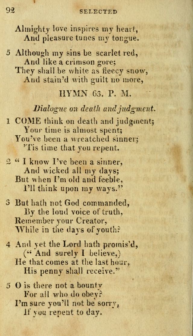A Selection of Hymns, from the Best Authors page 96