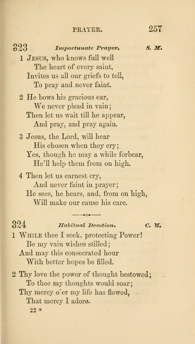 Social Hymn Book: Being the Hymns of the Social Hymn and Tune Book for the Lecture Room, Prayer Meeting, Family, and Congregation (2nd ed.) page 257