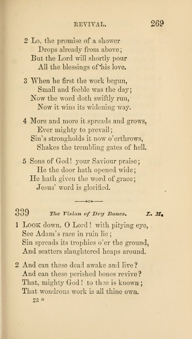 Social Hymn Book: Being the Hymns of the Social Hymn and Tune Book for the Lecture Room, Prayer Meeting, Family, and Congregation (2nd ed.) page 269