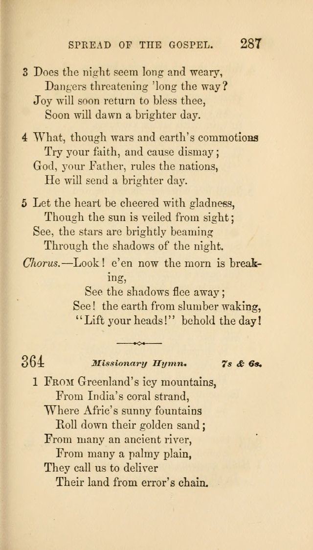Social Hymn Book: Being the Hymns of the Social Hymn and Tune Book for the Lecture Room, Prayer Meeting, Family, and Congregation (2nd ed.) page 289