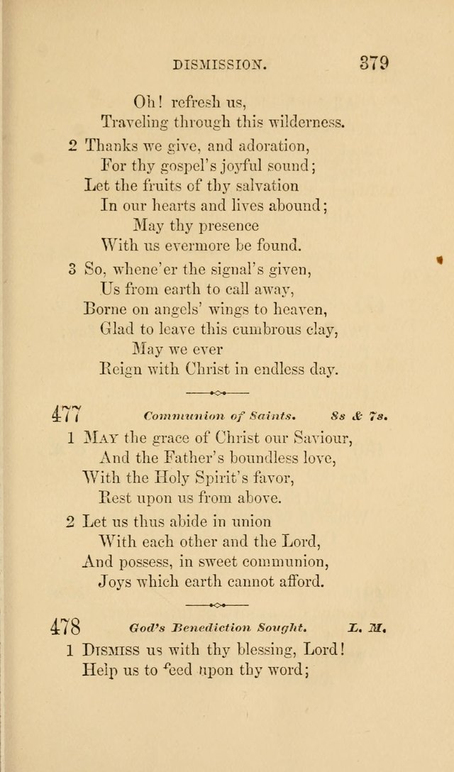 Social Hymn Book: Being the Hymns of the Social Hymn and Tune Book for the Lecture Room, Prayer Meeting, Family, and Congregation (2nd ed.) page 381