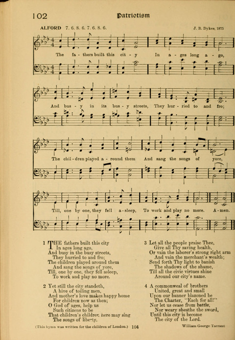 Social Hymns of Brotherhood and Aspiration page 104