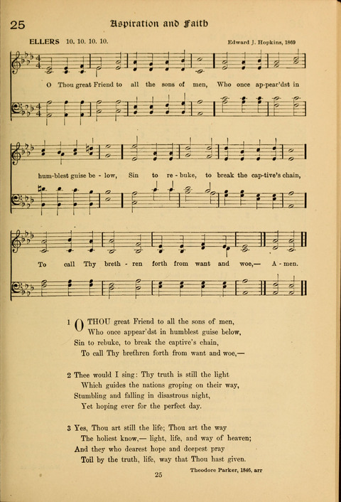 Social Hymns of Brotherhood and Aspiration page 25