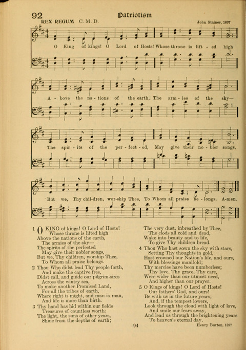Social Hymns of Brotherhood and Aspiration page 94