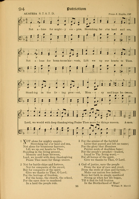 Social Hymns of Brotherhood and Aspiration page 96