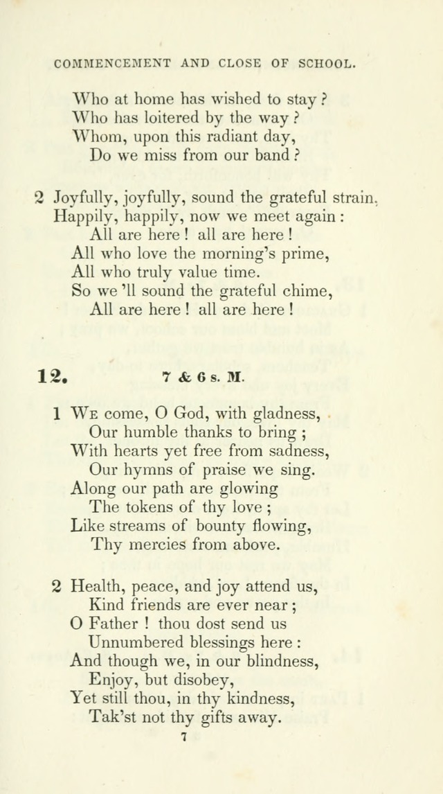 The School Hymn-Book: for normal, high, and grammar schools page 7