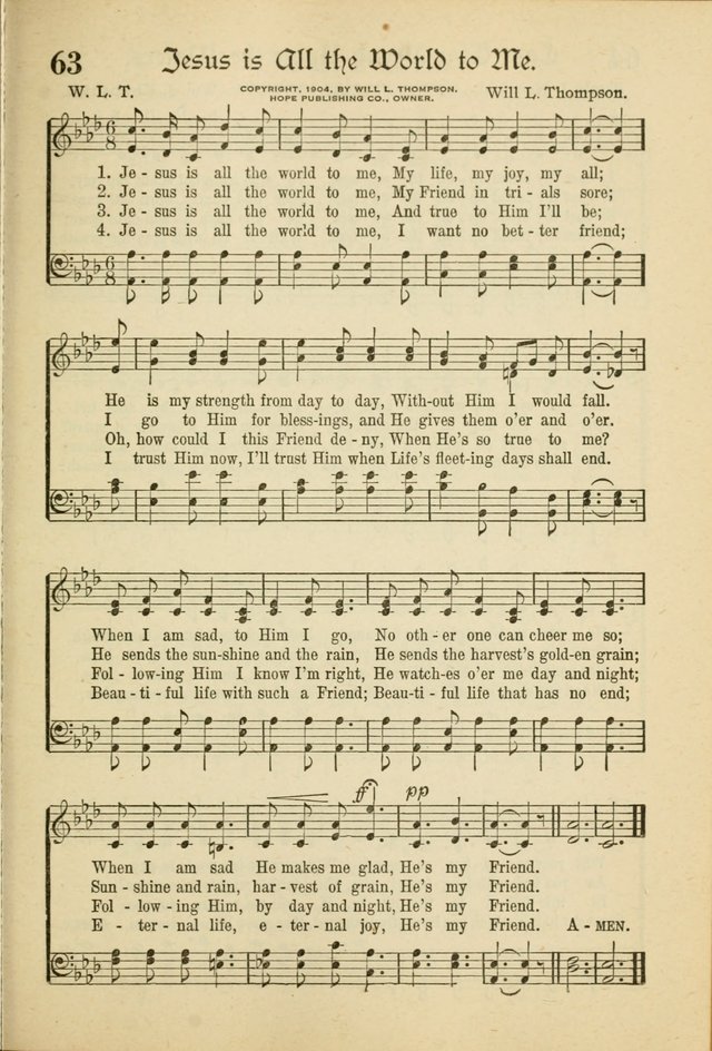Songs of Hope: for the Church and Sunday School page 65