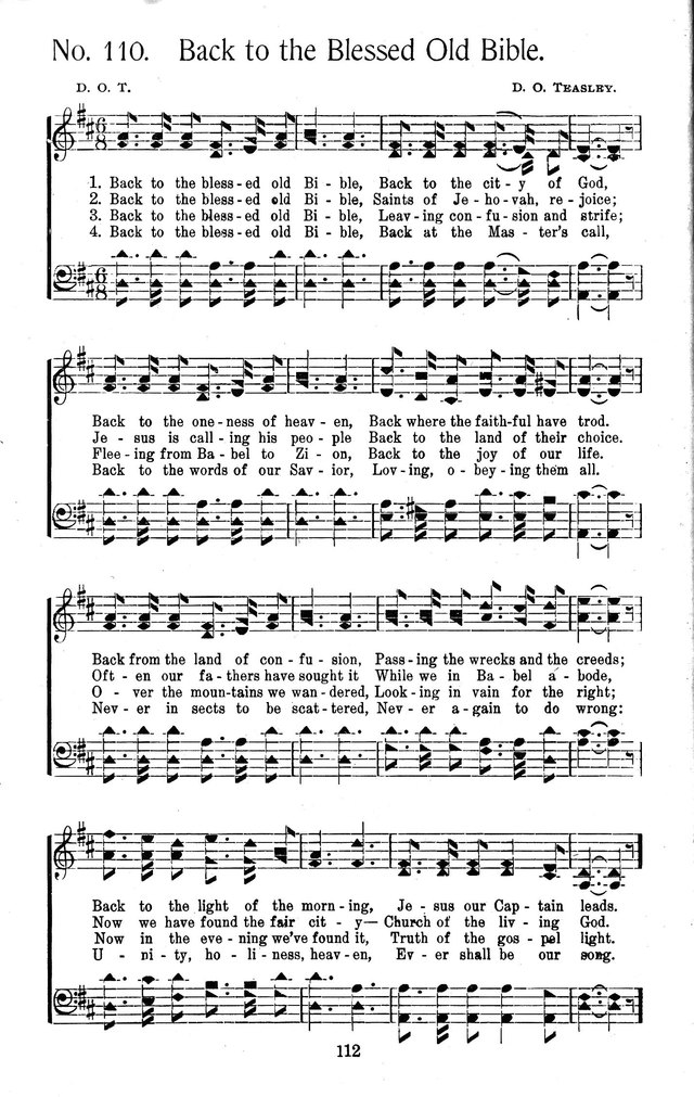 Select Hymns: for Christian worship and general gospel service page 112