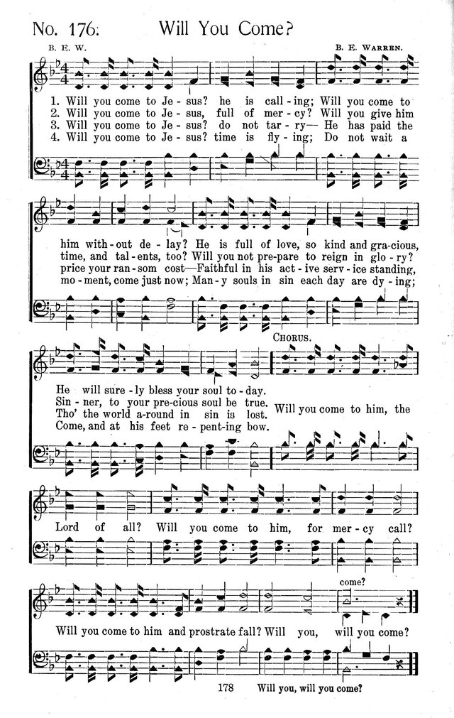 Select Hymns: for Christian worship and general gospel service page 178