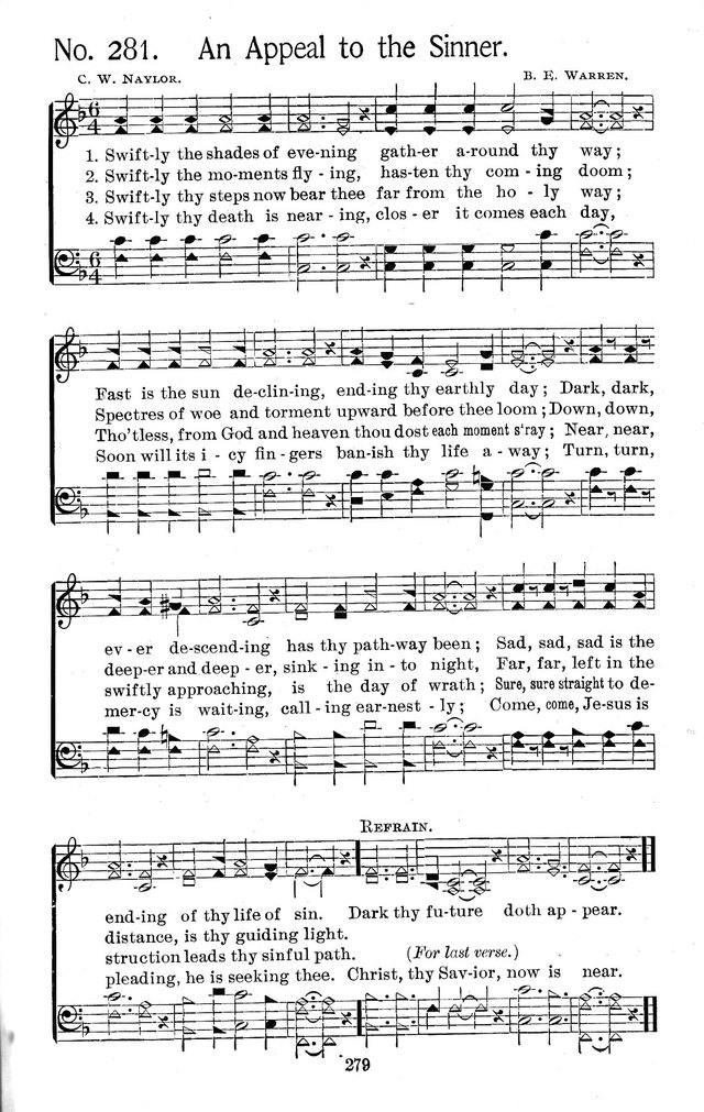 Select Hymns: for Christian worship and general gospel service page 279