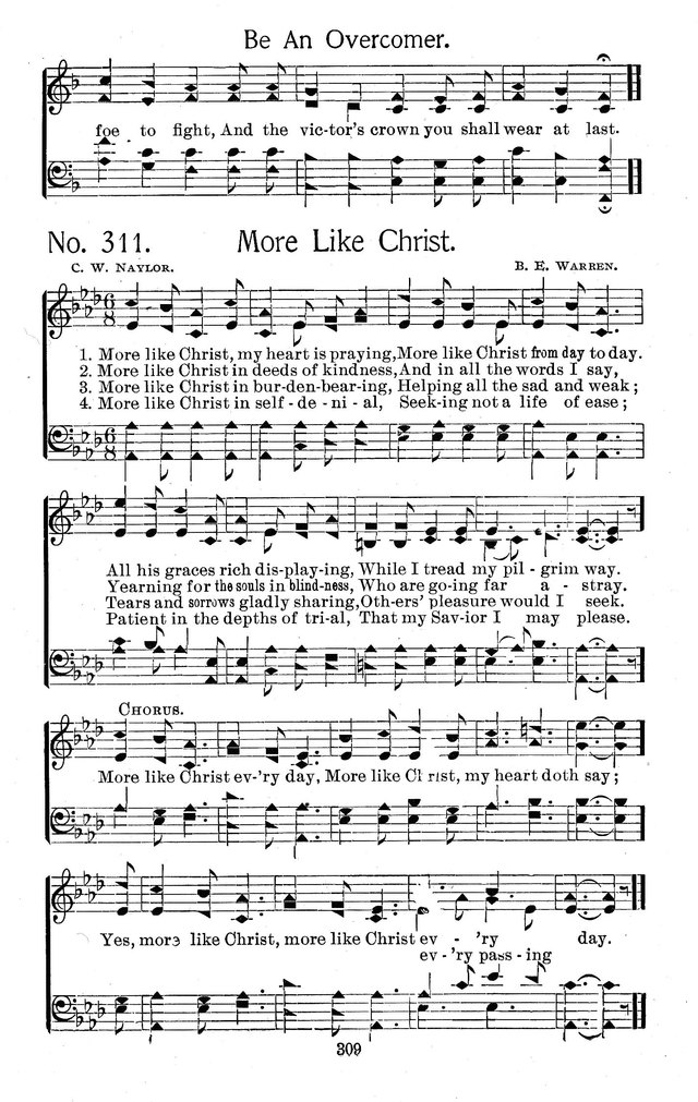Select Hymns: for Christian worship and general gospel service page 309