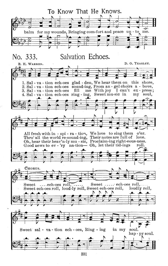 Select Hymns: for Christian worship and general gospel service page 331