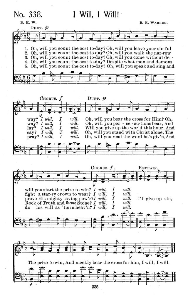 Select Hymns: for Christian worship and general gospel service page 335