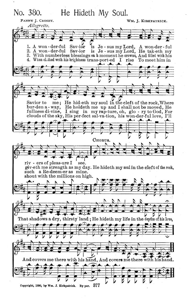 Select Hymns: for Christian worship and general gospel service page 377