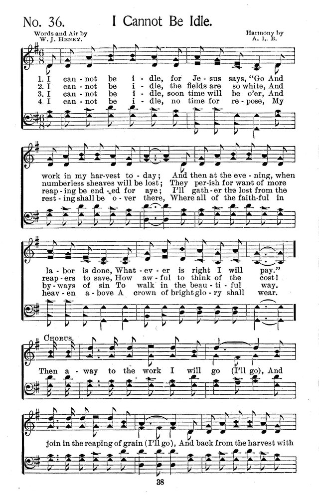 Select Hymns: for Christian worship and general gospel service page 38