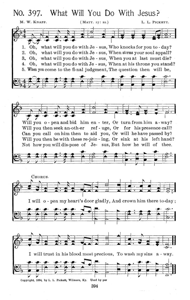 Select Hymns: for Christian worship and general gospel service page 394