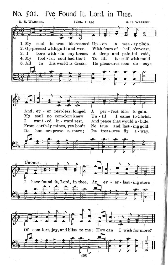Select Hymns: for Christian worship and general gospel service page 496