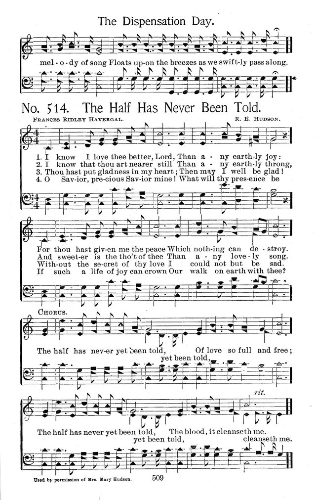 Select Hymns: for Christian worship and general gospel service page 509