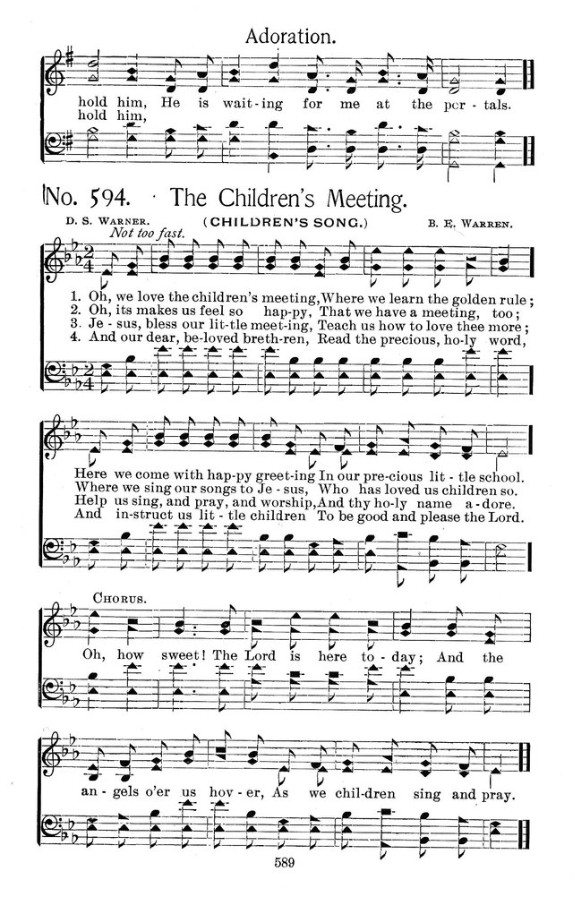 Select Hymns: for Christian worship and general gospel service page 589