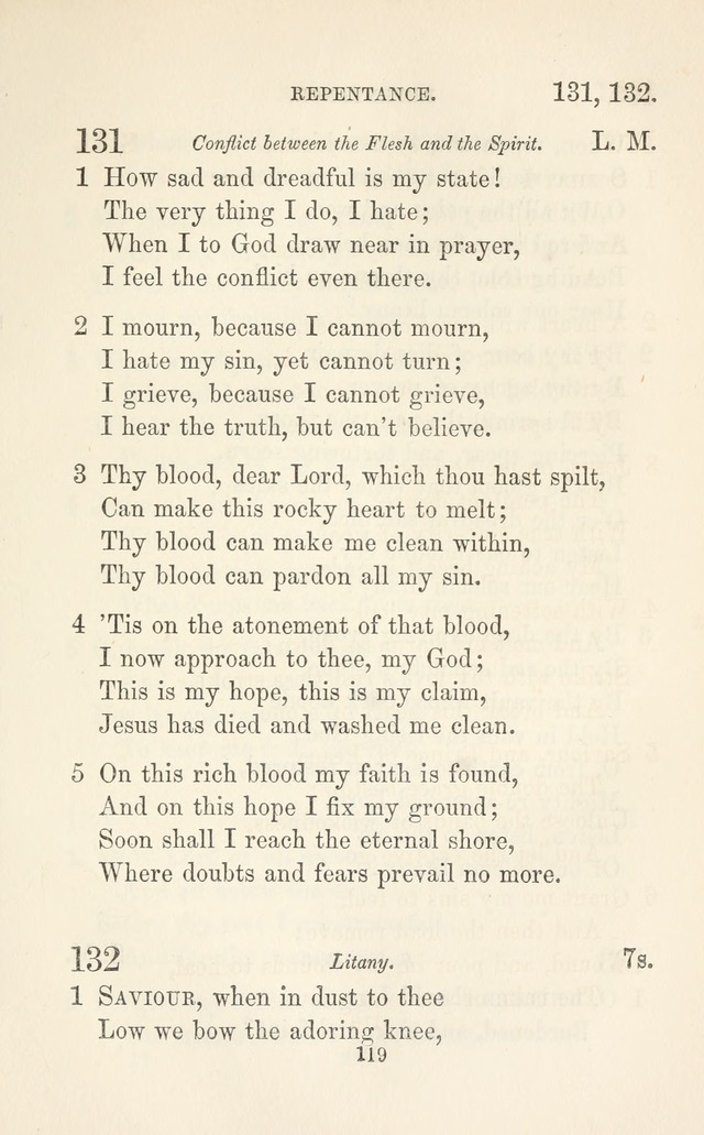 A Selection of Hymns: designed as a supplement to the "psalms and hymns" of the Presbyterian church page 121