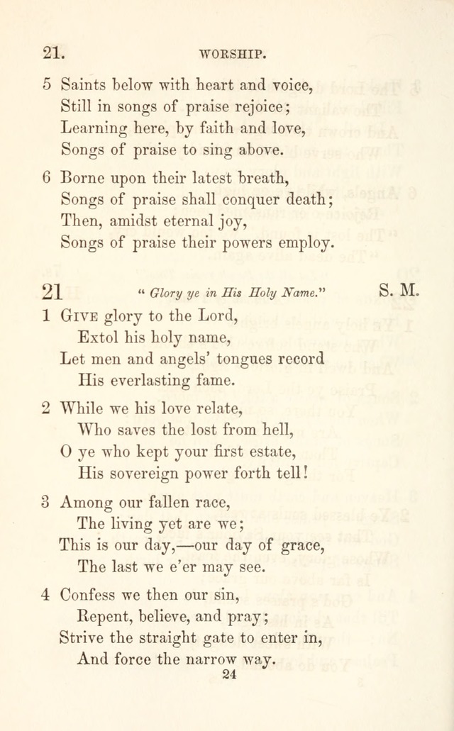 A Selection of Hymns: designed as a supplement to the "psalms and hymns" of the Presbyterian church page 24