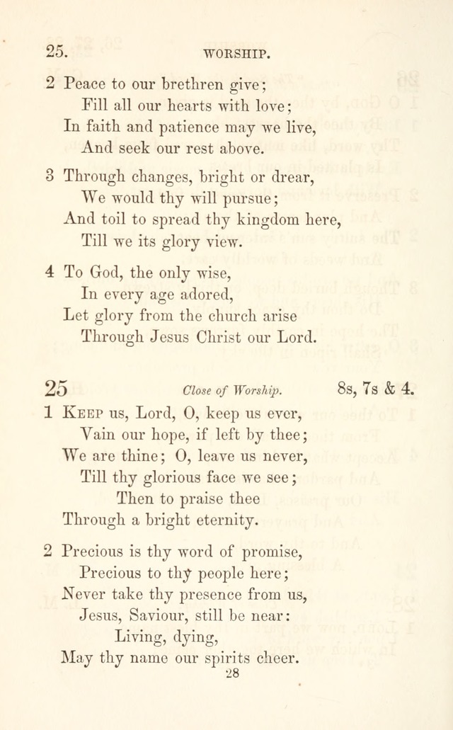 A Selection of Hymns: designed as a supplement to the "psalms and hymns" of the Presbyterian church page 28