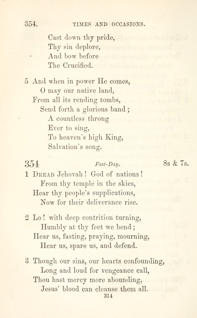 A Selection of Hymns: designed as a supplement to the "psalms and hymns" of the Presbyterian church page 316