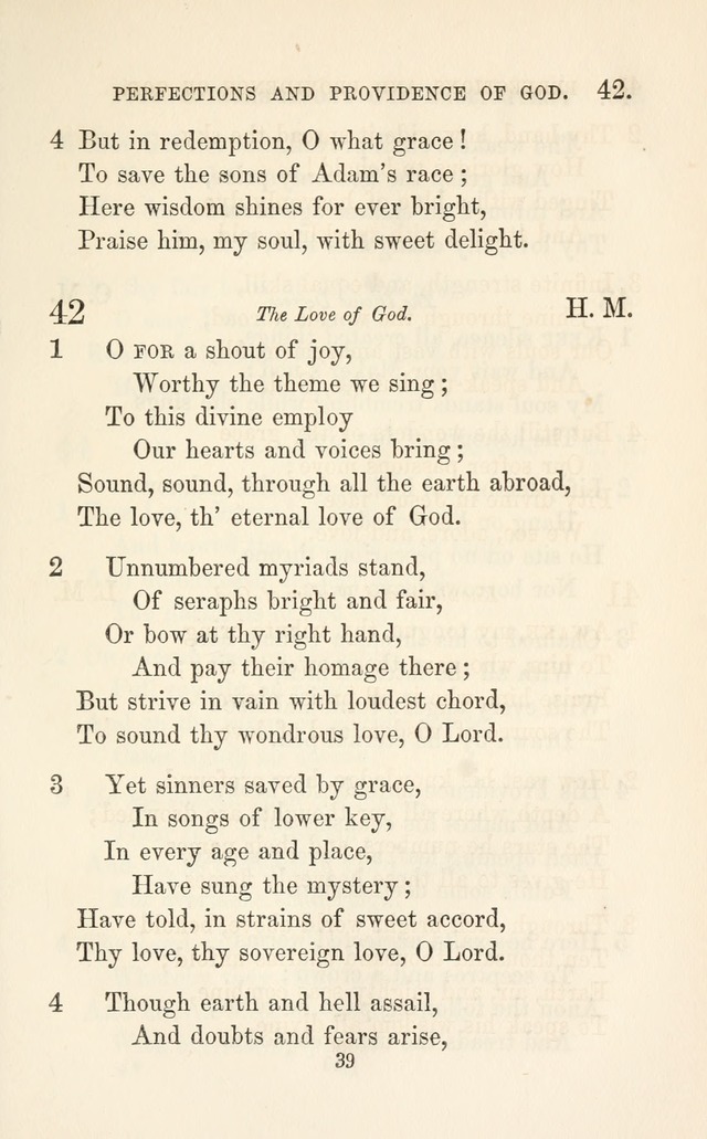 A Selection of Hymns: designed as a supplement to the "psalms and hymns" of the Presbyterian church page 39