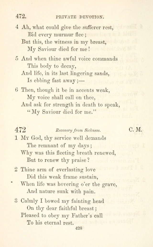 A Selection of Hymns: designed as a supplement to the "psalms and hymns" of the Presbyterian church page 430