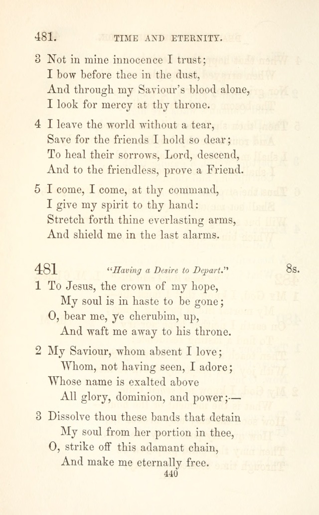 A Selection of Hymns: designed as a supplement to the "psalms and hymns" of the Presbyterian church page 442