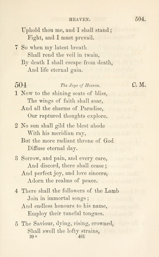 A Selection of Hymns: designed as a supplement to the "psalms and hymns" of the Presbyterian church page 463