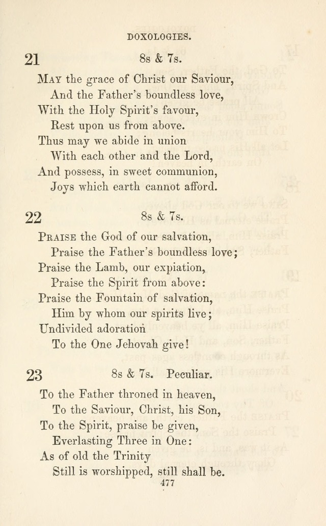 A Selection of Hymns: designed as a supplement to the "psalms and hymns" of the Presbyterian church page 479