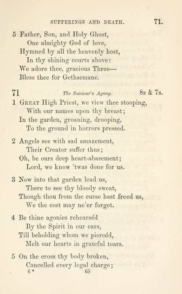 A Selection of Hymns: designed as a supplement to the "psalms and hymns" of the Presbyterian church page 65