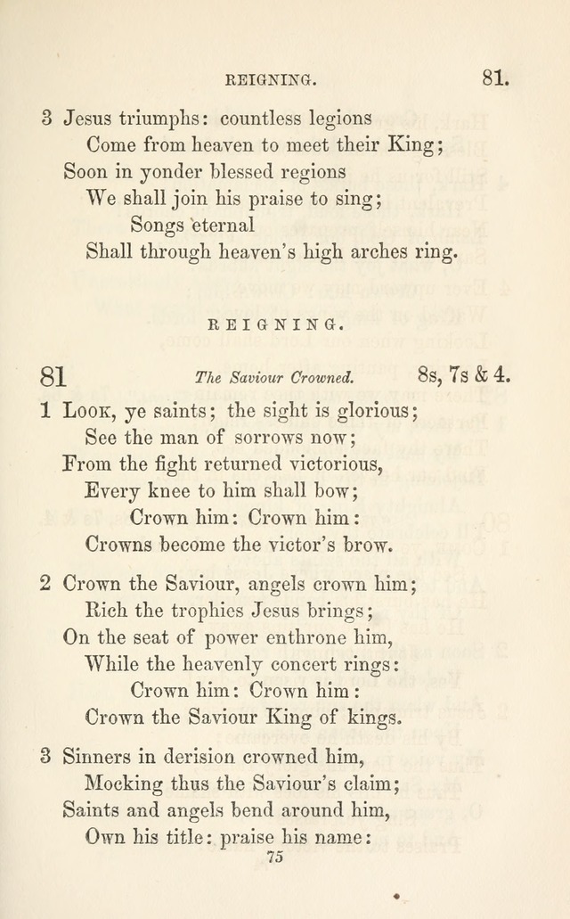 A Selection of Hymns: designed as a supplement to the "psalms and hymns" of the Presbyterian church page 75