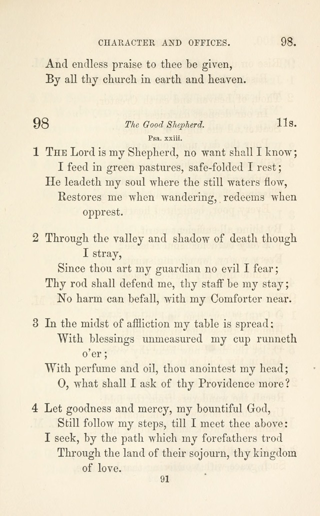 A Selection of Hymns: designed as a supplement to the "psalms and hymns" of the Presbyterian church page 93