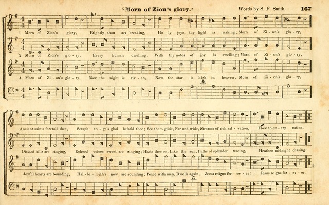 The Sacred Harp or Eclectic Harmony: a collection of church music, consisting of a great variety of psalm and hymn tunes, anthems, sacred songs and chants...(New ed., Rev. and Corr.) page 167