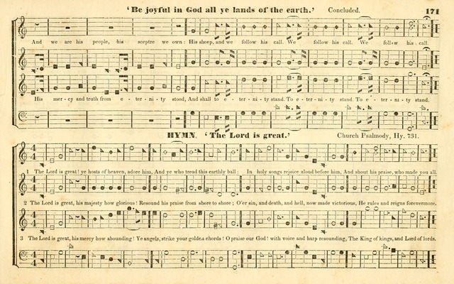 The Sacred Harp or Eclectic Harmony: a collection of church music, consisting of a great variety of psalm and hymn tunes, anthems, sacred songs and chants...(New ed., Rev. and Corr.) page 171