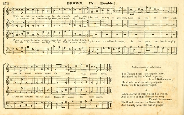 The Sacred Harp or Eclectic Harmony: a collection of church music, consisting of a great variety of psalm and hymn tunes, anthems, sacred songs and chants...(New ed., Rev. and Corr.) page 174