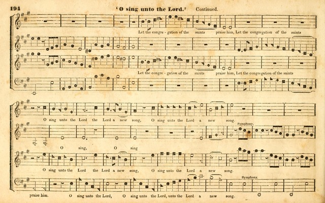 The Sacred Harp or Eclectic Harmony: a collection of church music, consisting of a great variety of psalm and hymn tunes, anthems, sacred songs and chants...(New ed., Rev. and Corr.) page 194