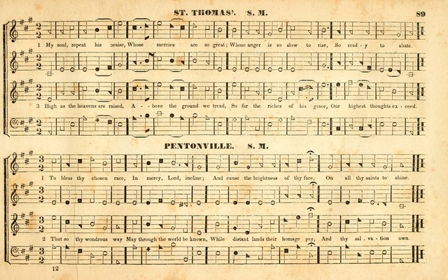 The Sacred Harp or Eclectic Harmony: a collection of church music, consisting of a great variety of psalm and hymn tunes, anthems, sacred songs and chants...(New ed., Rev. and Corr.) page 89