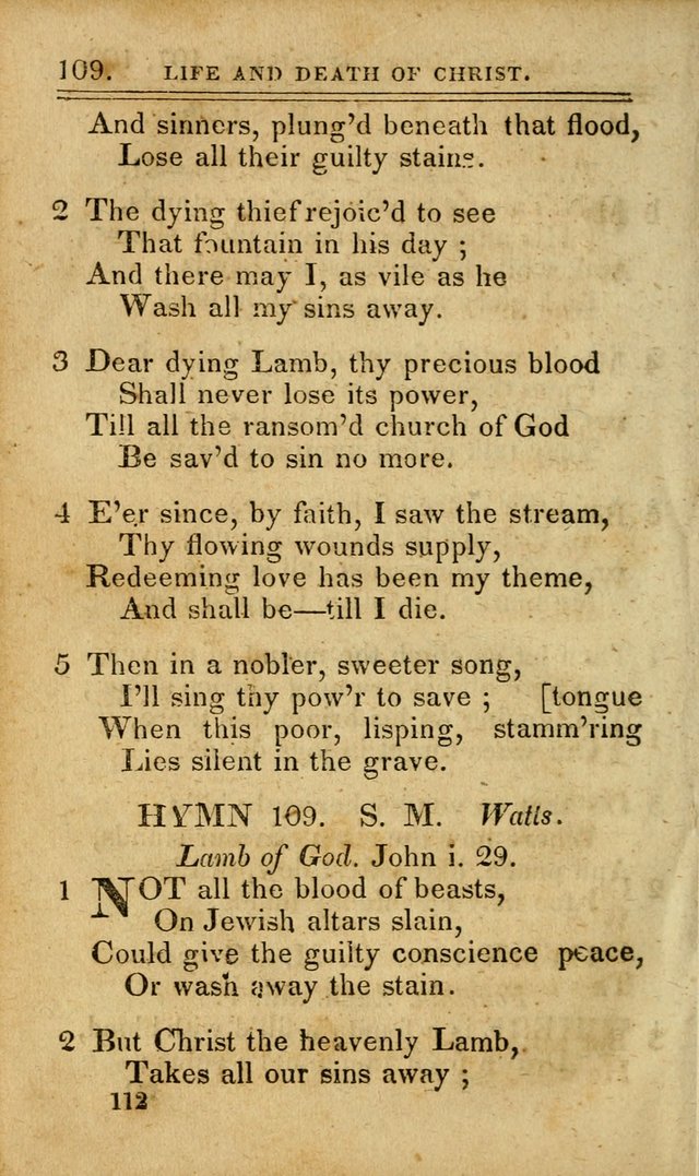 A Selection of Hymns: including a few originals, designed to aid the friends of  Zion in their private and social worship page 112