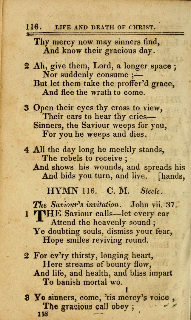 A Selection of Hymns: including a few originals, designed to aid the friends of  Zion in their private and social worship page 118