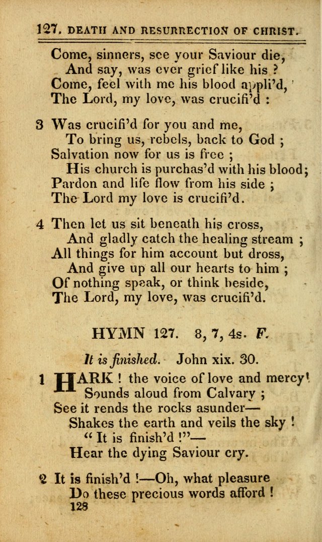 A Selection of Hymns: including a few originals, designed to aid the friends of  Zion in their private and social worship page 128
