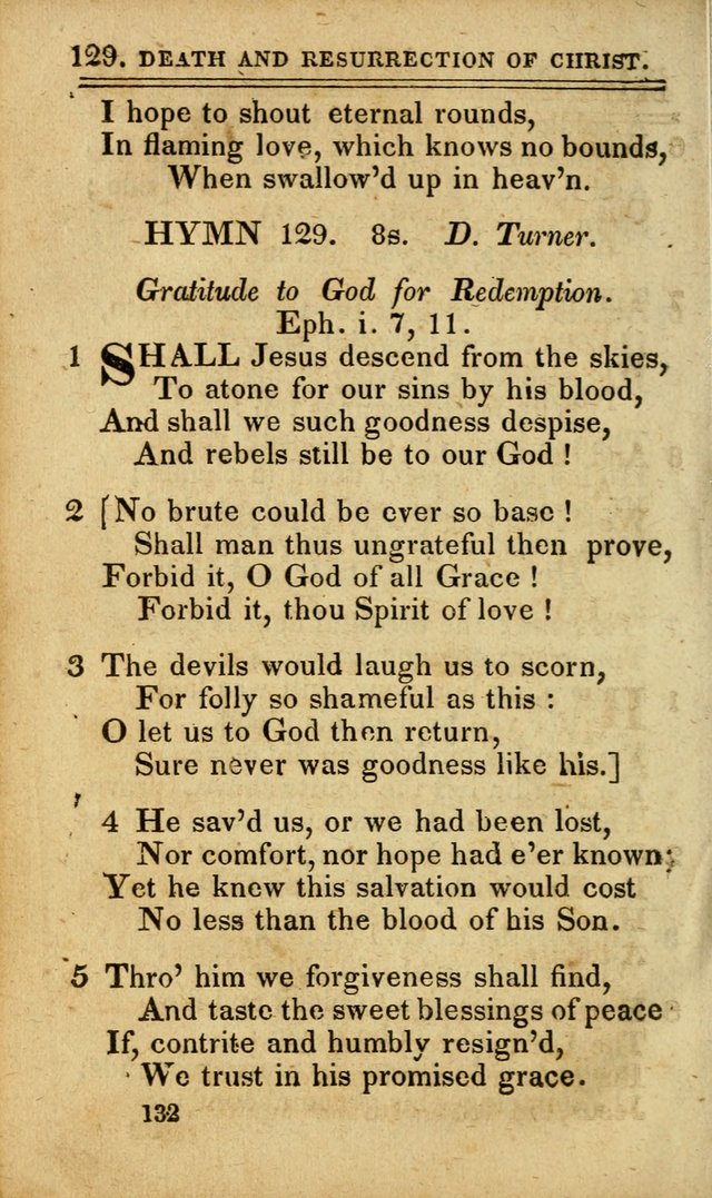 A Selection of Hymns: including a few originals, designed to aid the friends of  Zion in their private and social worship page 132